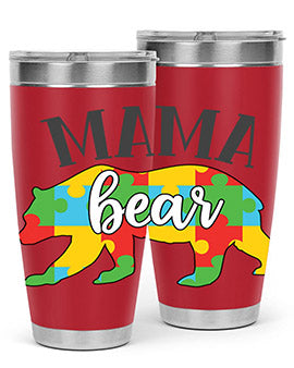 mama bear Style 32#- autism- Tumbler
