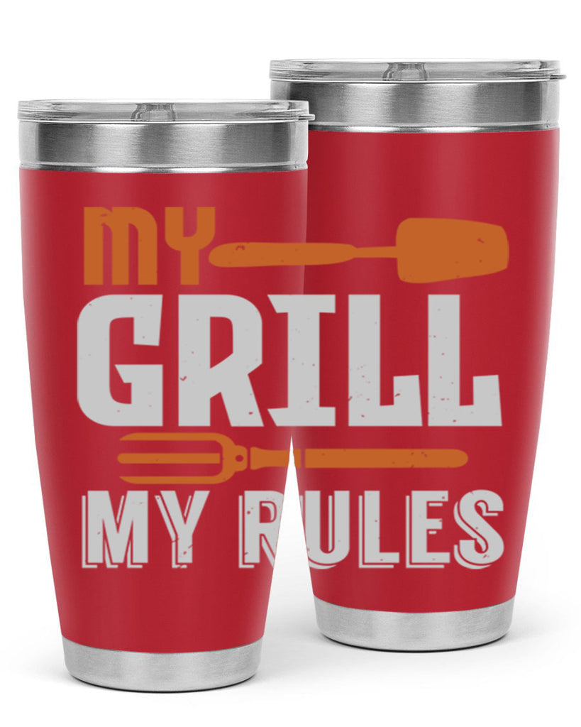 my grill my rules 20#- bbq- Tumbler