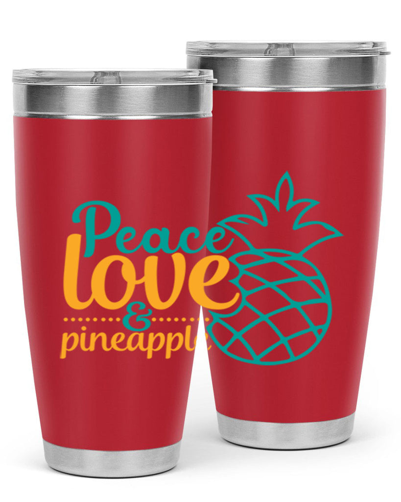 peace love pineapple Style 82#- summer- Tumbler