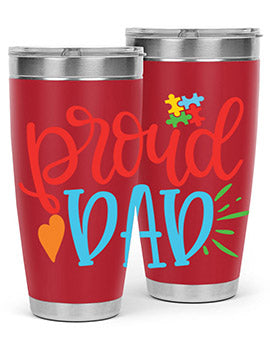 proud dad Style 36#- autism- Tumbler