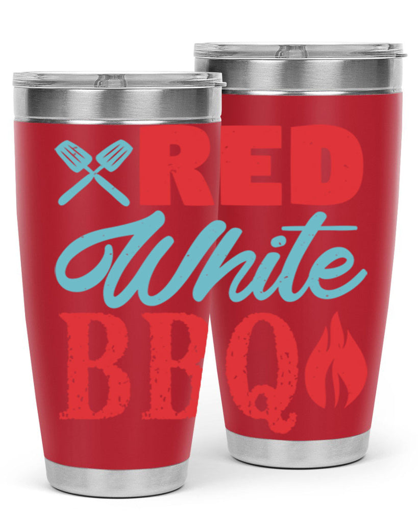red white bbq 15#- bbq- Tumbler