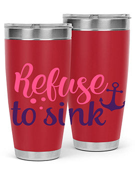 refuse to sink Style 4#- breast cancer- Tumbler