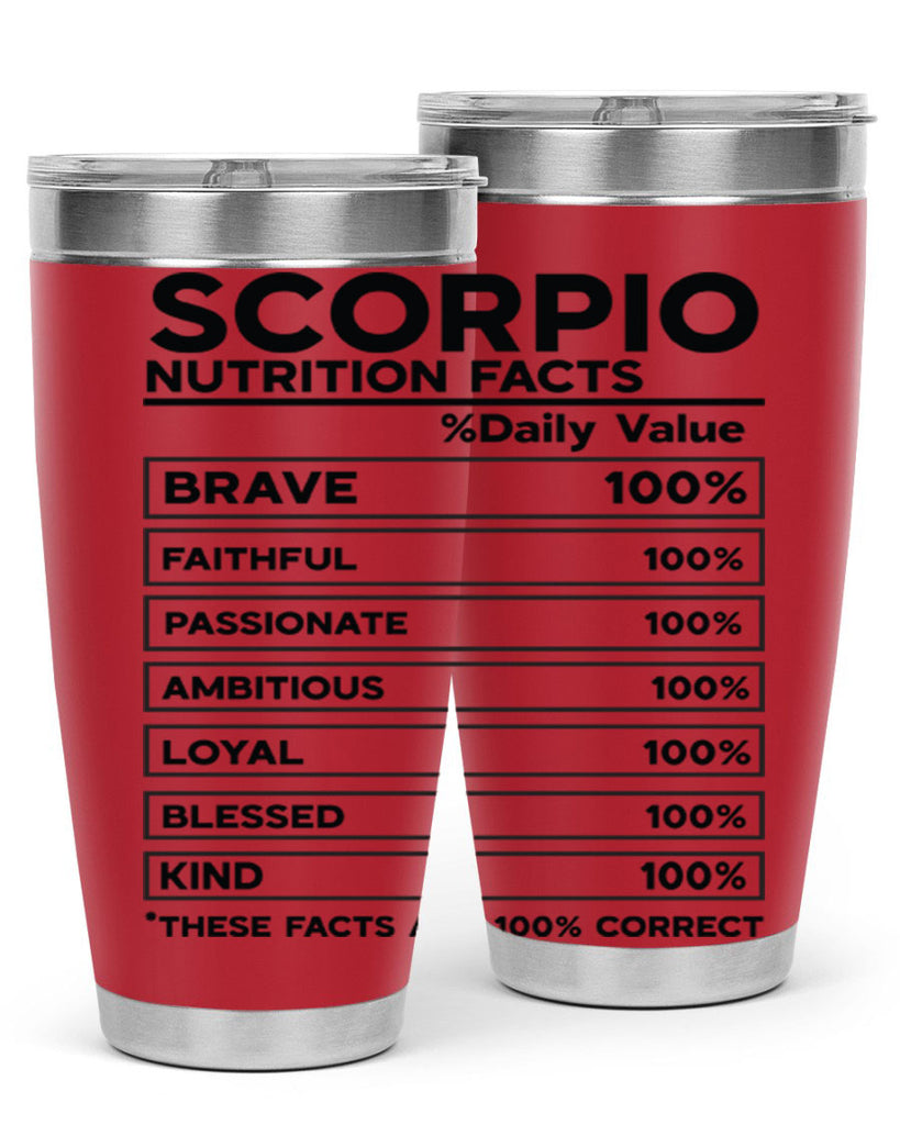 scorpio Nutrition Facts 434#- zodiac- Tumbler