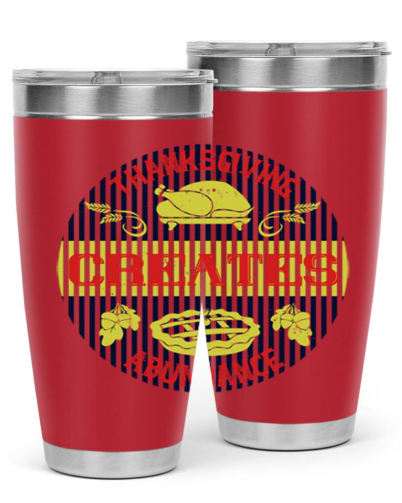 thanksgiving creates abundance 14#- thanksgiving- Tumbler