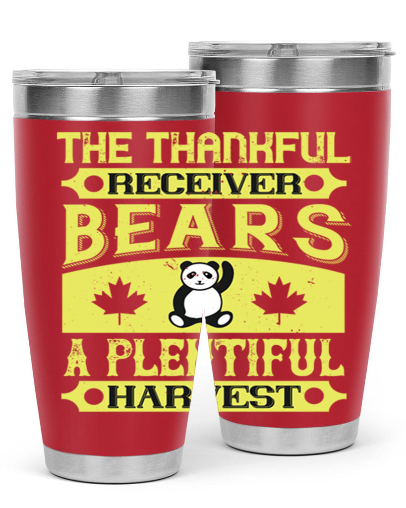the thankful receiver bears a plentiful harvest 2#- thanksgiving- Tumbler
