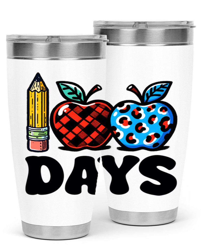 100th day of school Apple 38#- 100 days of school- Tumbler