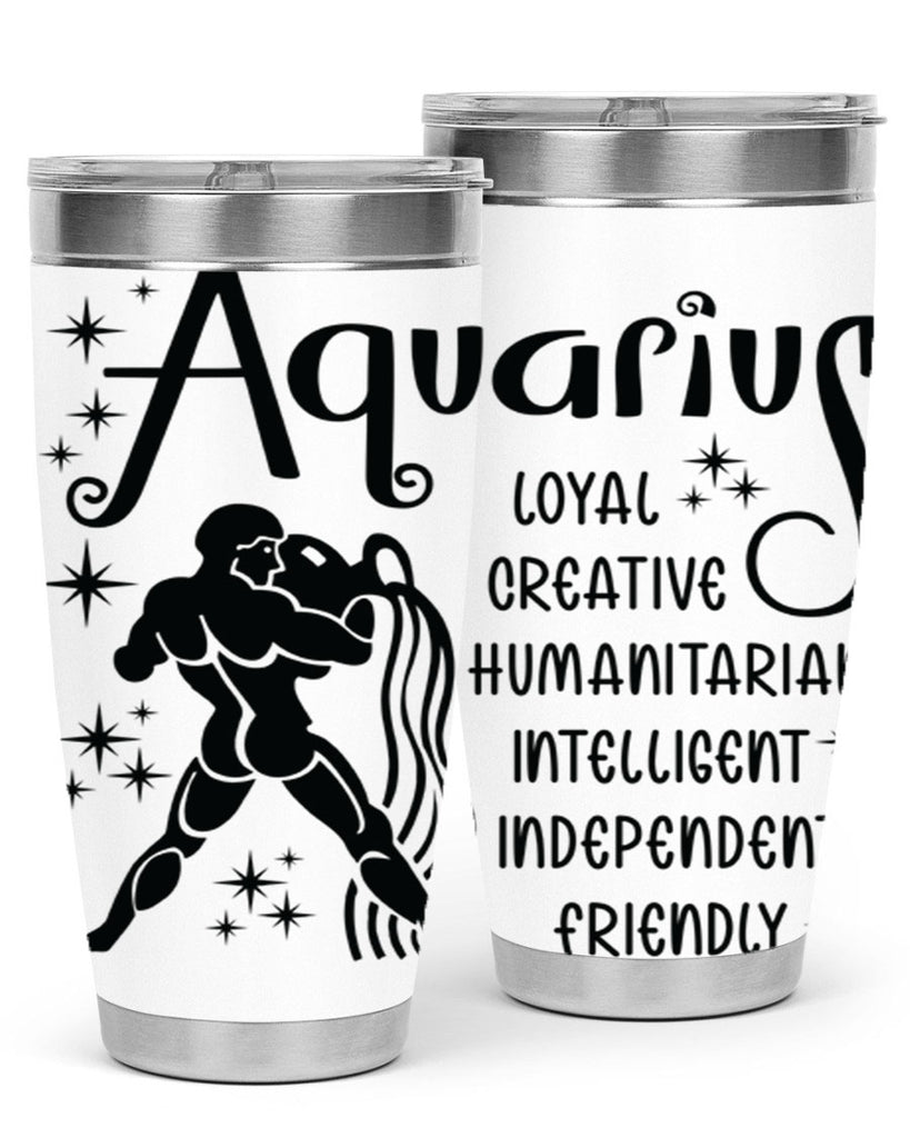 Aquarius 64#- zodiac- Tumbler
