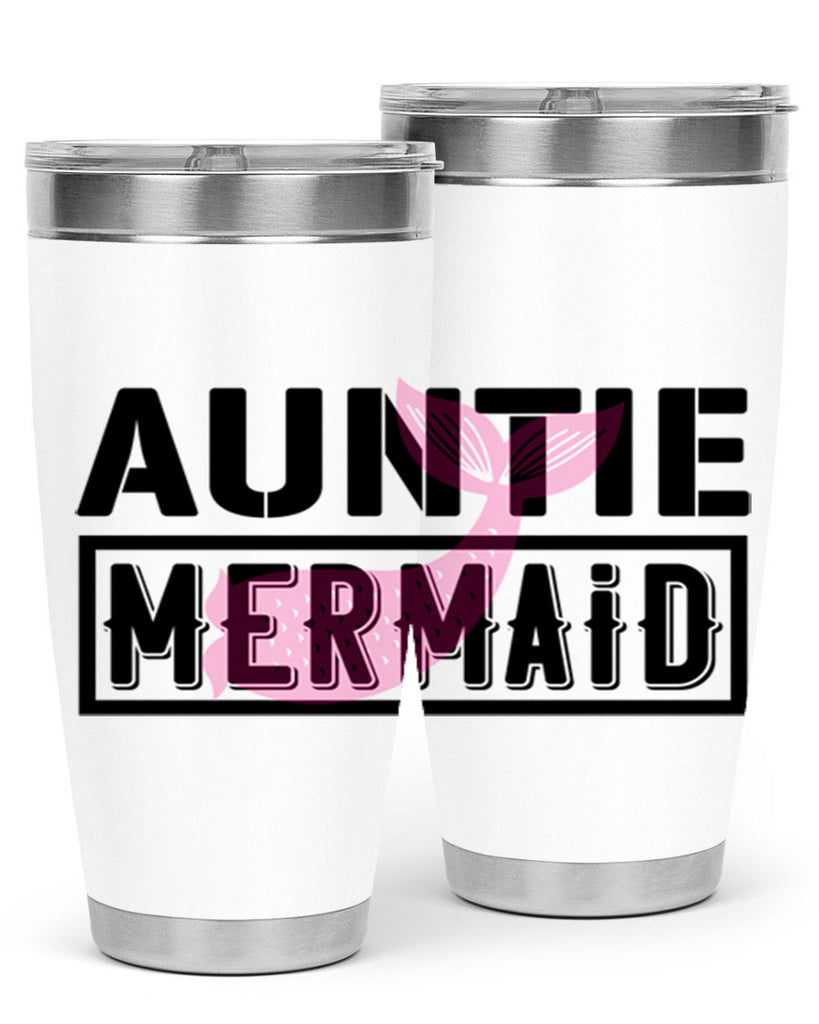 Auntie mermaid 18#- mermaid- Tumbler