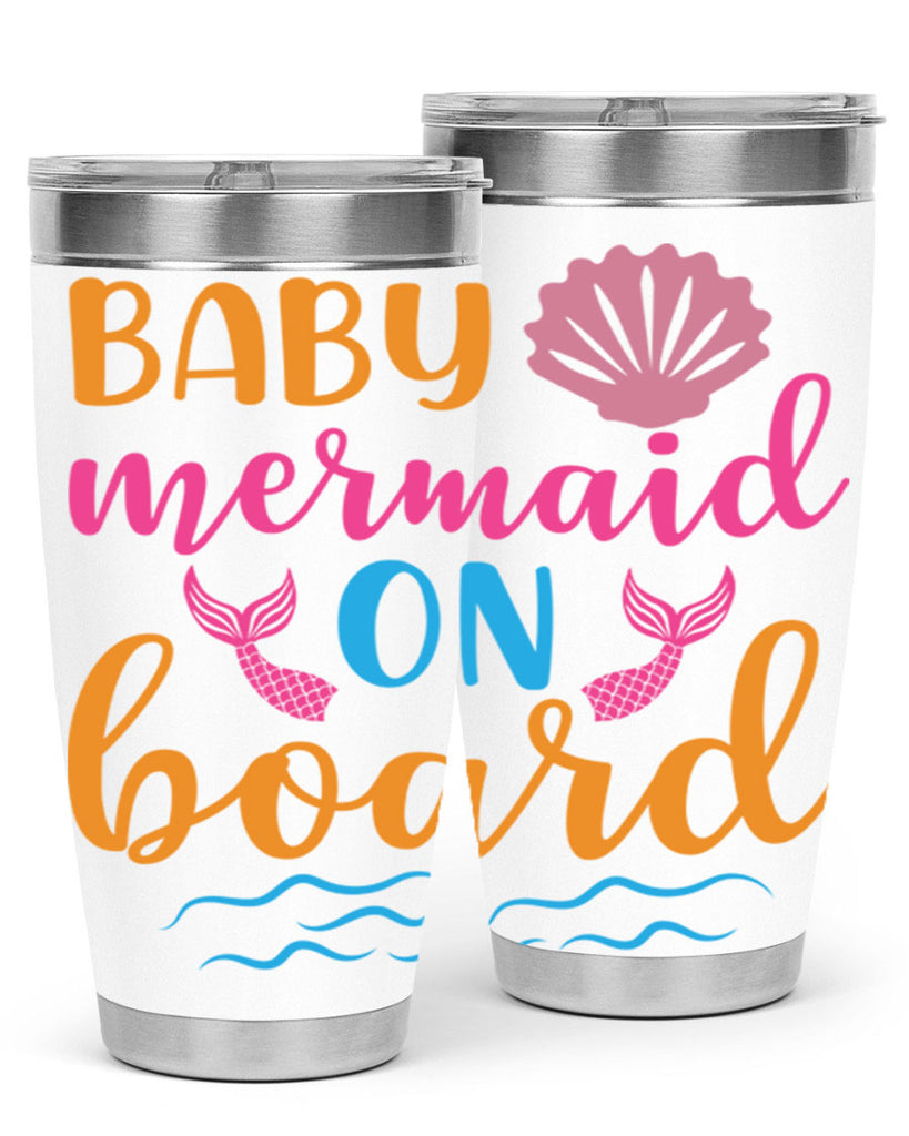 Baby Mermaid On Board 39#- mermaid- Tumbler