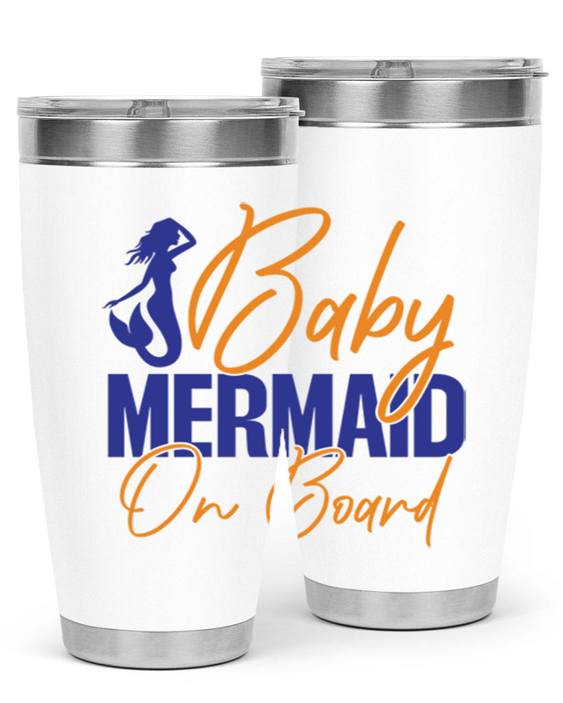 Baby Mermaid on Board 20#- mermaid- Tumbler