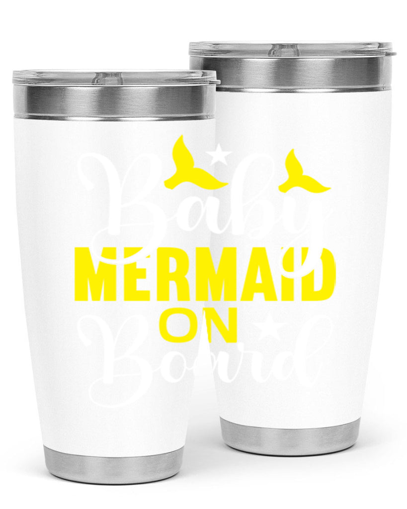 Baby Mermaid on Board 21#- mermaid- Tumbler