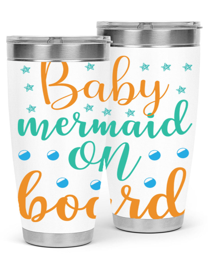 Baby Mermaid on Board 40#- mermaid- Tumbler