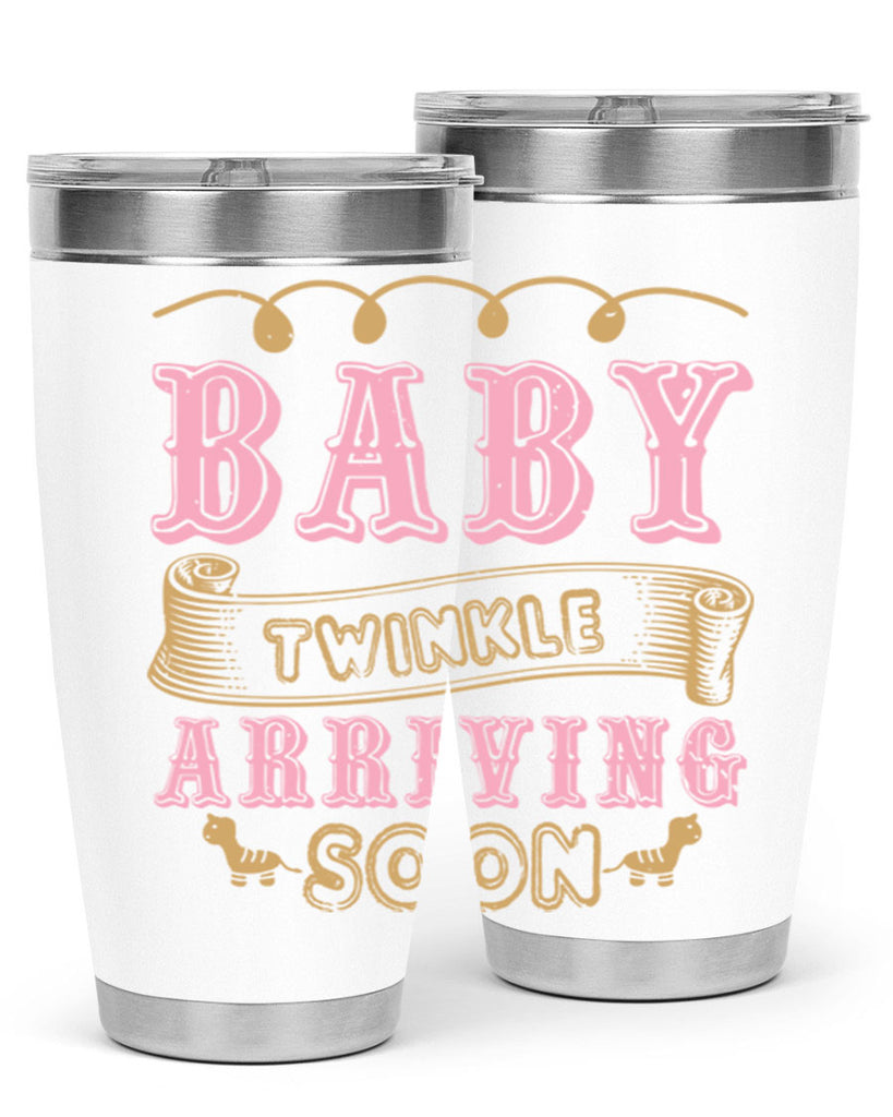 Baby Rwinkle arriving soon Style 48#- baby shower- tumbler