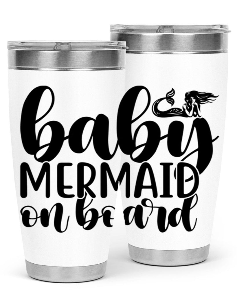 Baby mermaid on board 41#- mermaid- Tumbler