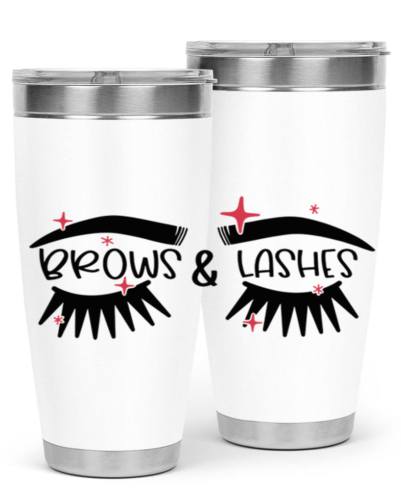 Brows Lashes Style 123#- make up- Tumbler