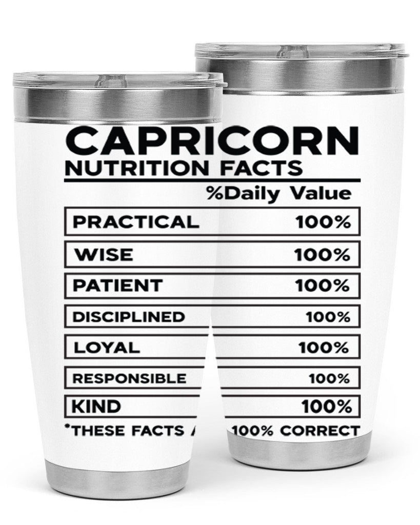 Capricorn Nutrition Facts 185#- zodiac- Tumbler