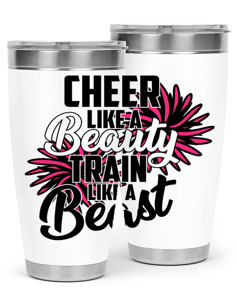 Cheer like a Beauty Train like a Beast 1388#- cheer- Tumbler