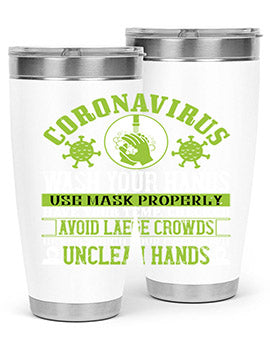 Coronavirus Wash Your Hands Use Style 1#- corona virus- Tumbler