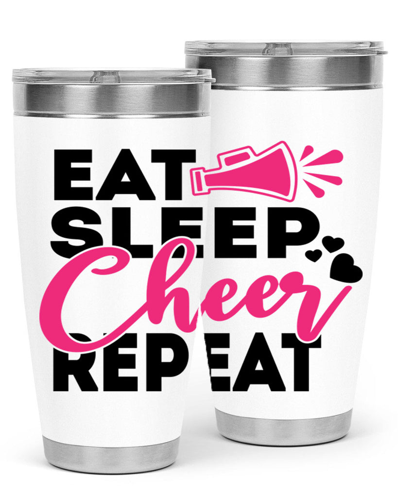 Eat Sleep Cheer Repeate 1315#- cheer- Tumbler