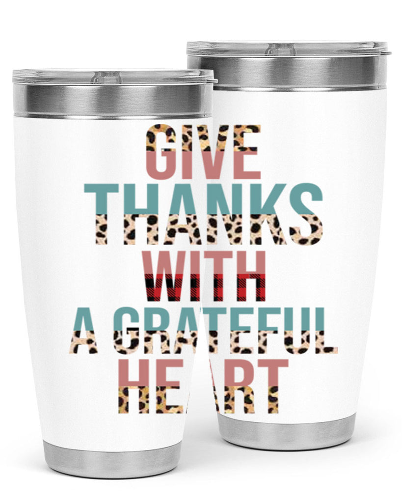 Give thanks with a grateful heart 195#- fall- Tumbler