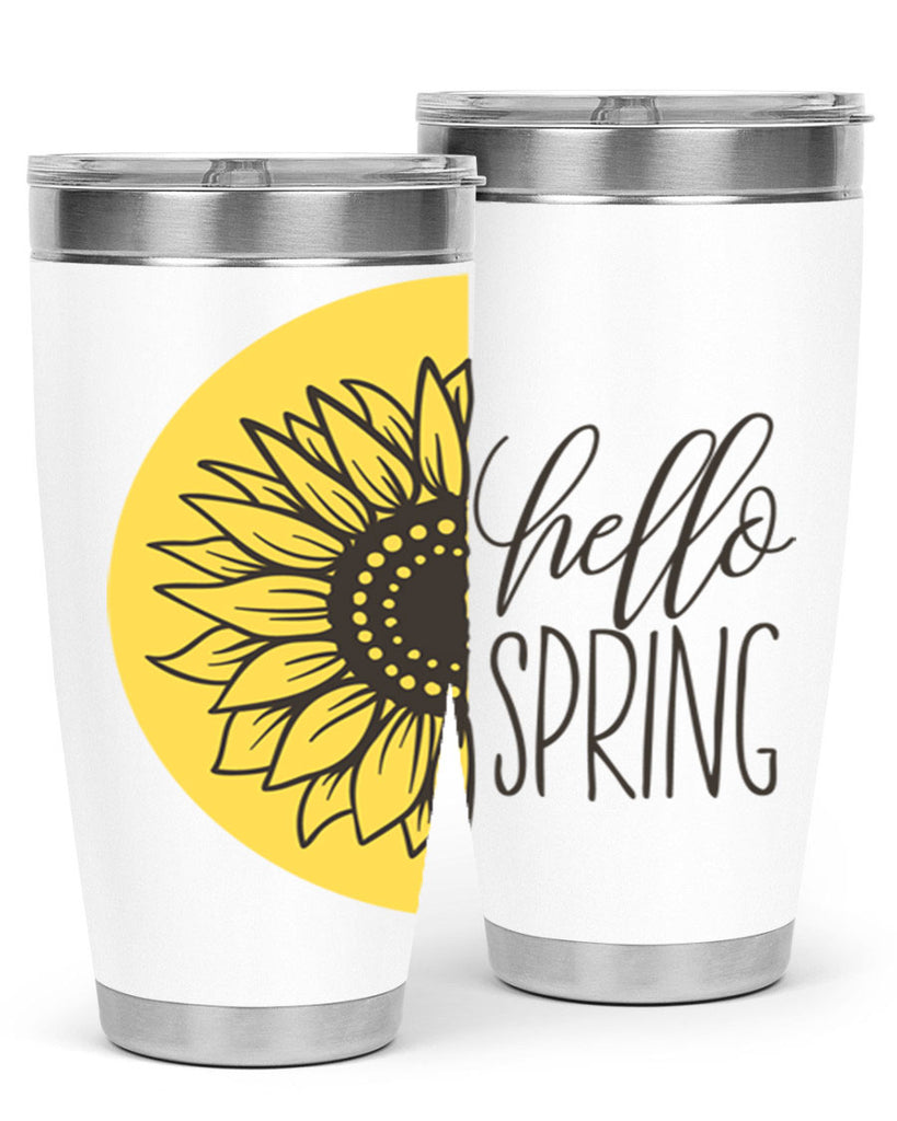Hello spring half sunflower199#- spring- Tumbler