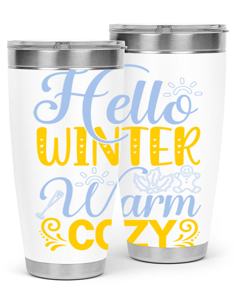 Hello winter warm cozy166#- winter- Tumbler