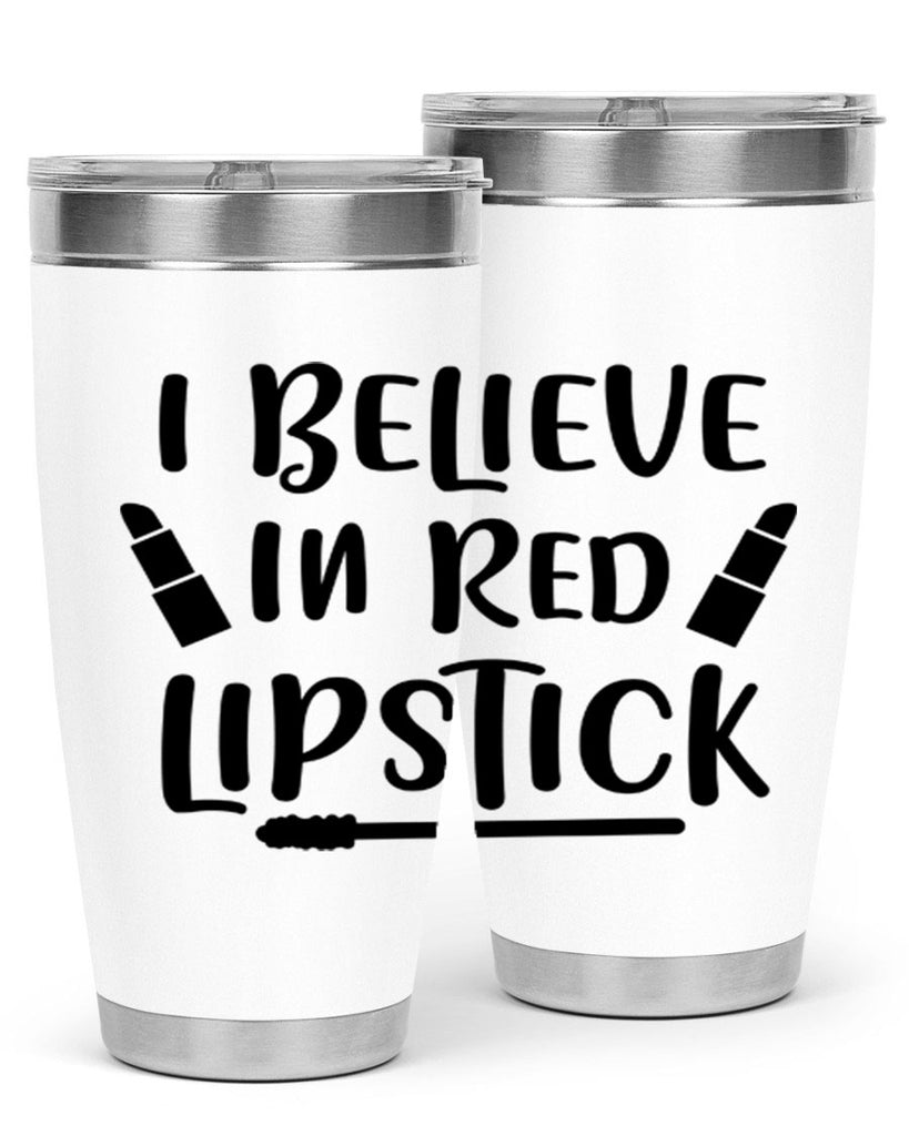 I Believe In Red Lipstick 104#- fashion- Cotton Tank