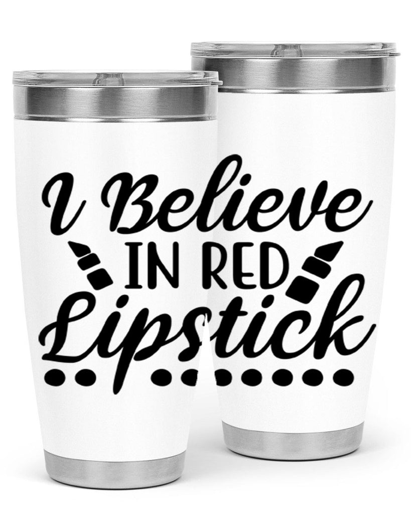 I Believe In Red Lipstick 106#- fashion- Cotton Tank
