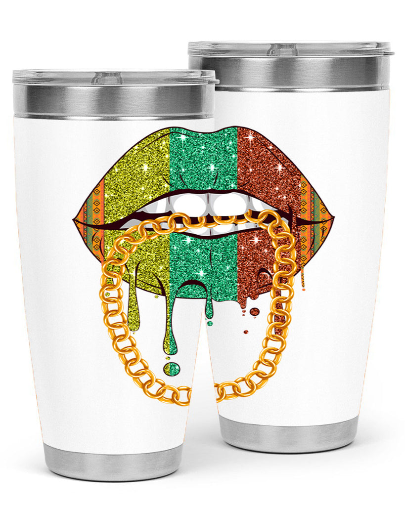 Juneteenth Women Melanin Girl Lips Png 25#- Juneteenth- tumbler