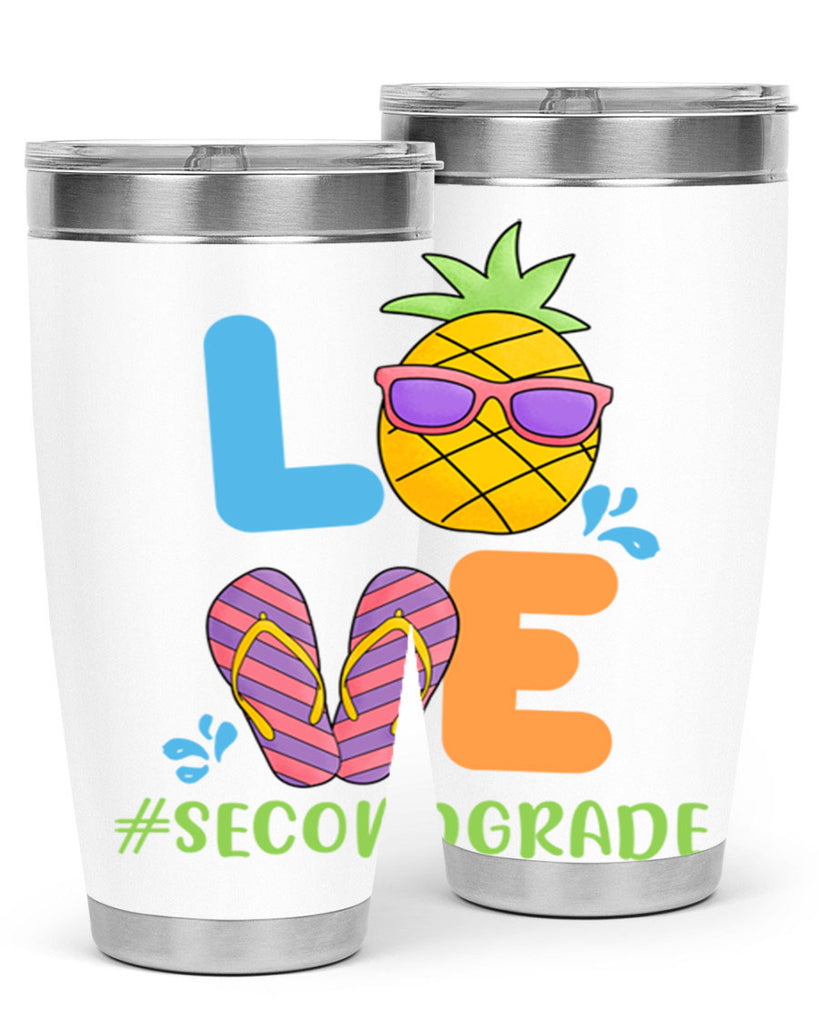 LOVE 2nd Grade Summer Pineapple 17#- second grade- Tumbler