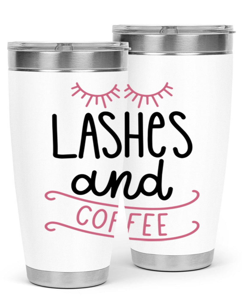 Lashes and Coffee Style 68#- make up- Tumbler