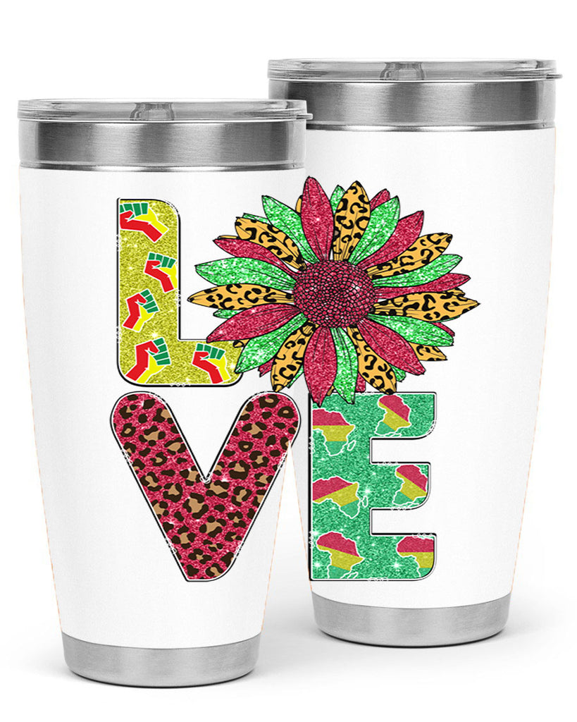 Love Juneteenth Day Fist Sunflower Png 7#- Juneteenth- tumbler