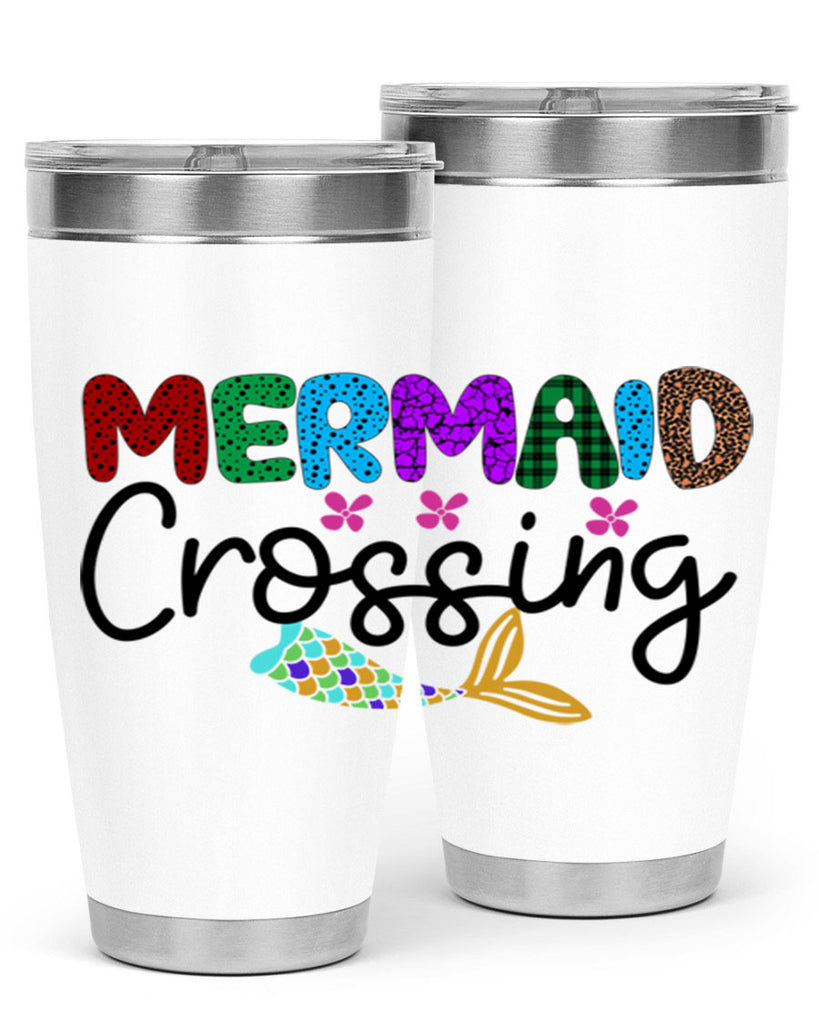 Mermaid Crossing 399#- mermaid- Tumbler