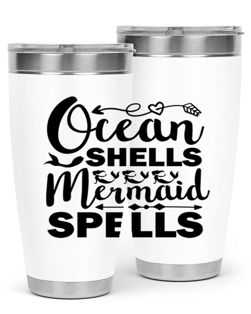 Ocean Shells Mermaid Spells 521#- mermaid- Tumbler