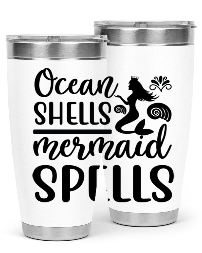 Ocean shells mermaid spells 522#- mermaid- Tumbler