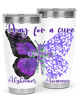 Pray For A Cure AlzheimerS Awareness 208#- alzheimers- Tumbler