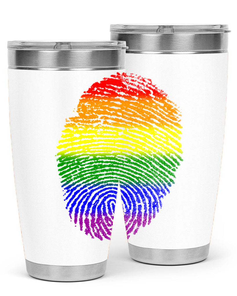 Rainbow Finger print 10#- lgbt- Tumbler