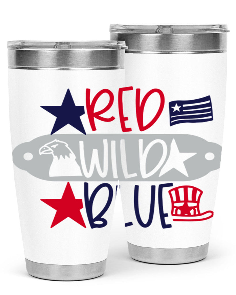 Red Wild Blue Style 171#- Fourt Of July- Tumbler