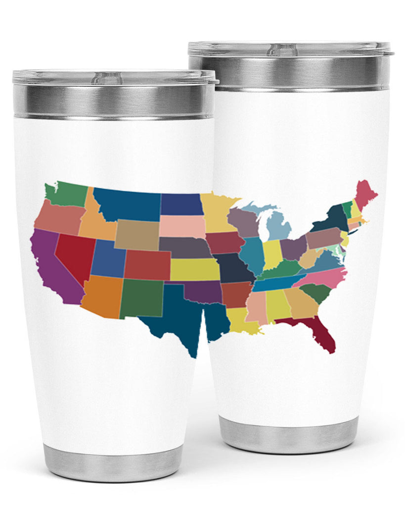 Separate Color Map Style 73#- Fourt Of July- Tumbler
