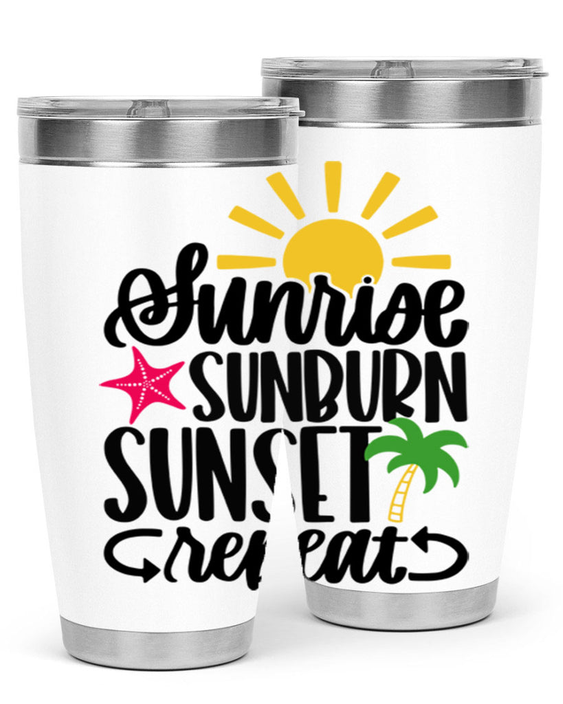Sunrise Sunburn Sunset Repeat Style 16#- summer- Tumbler