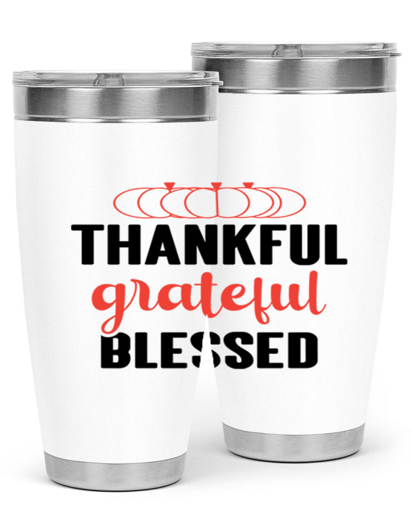 Thankful grateful blessed 603#- fall- Tumbler