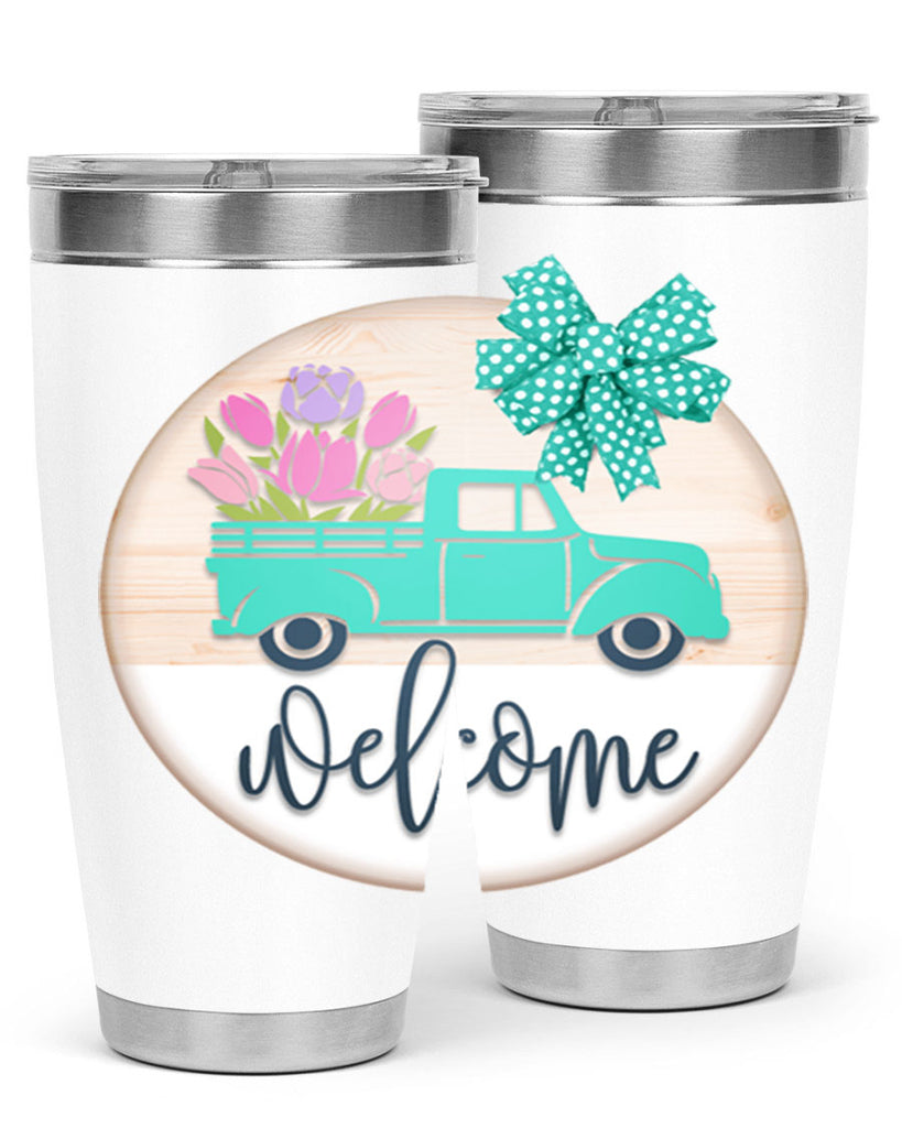 Welcome spring truck Mockup578#- spring- Tumbler