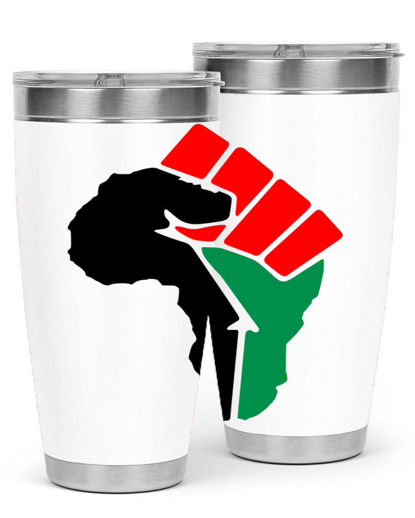 african power fist 274#- black words phrases- Cotton Tank