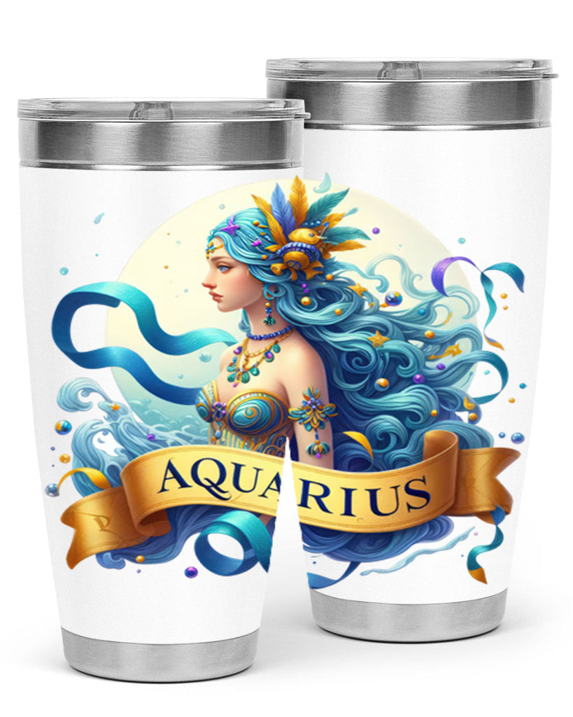 aquarius 84#- zodiac- Tumbler