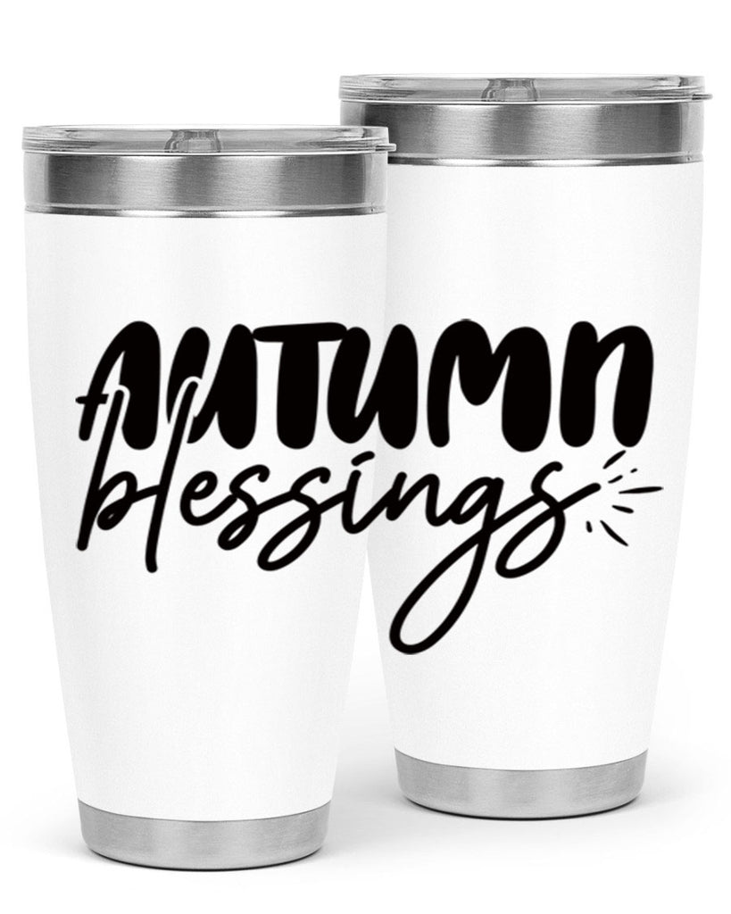 autumn blessings 65#- thanksgiving- Tumbler