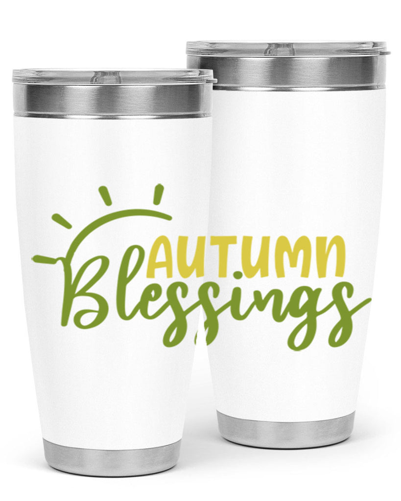 autumn blessings 66#- thanksgiving- Tumbler
