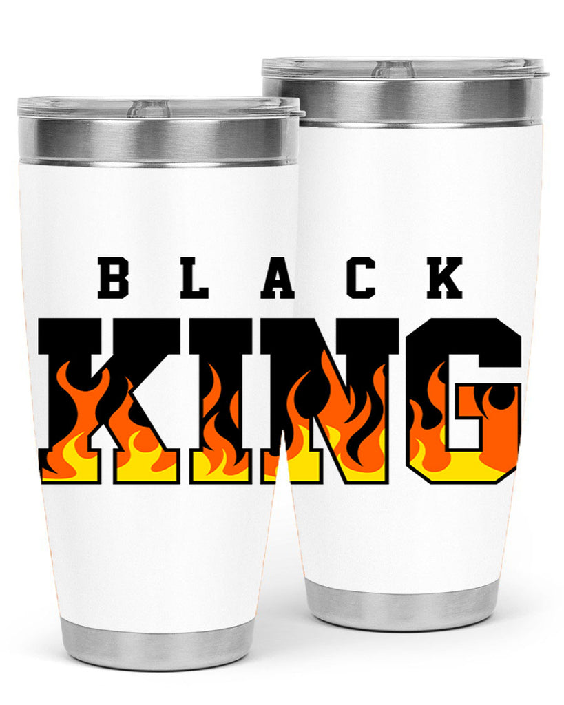 black king flames 232#- black words phrases- Cotton Tank