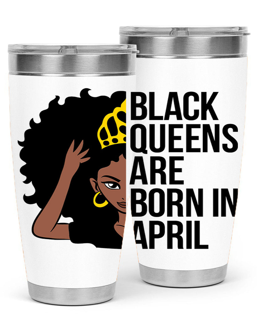 black queens are born in april 218#- black words phrases- Cotton Tank