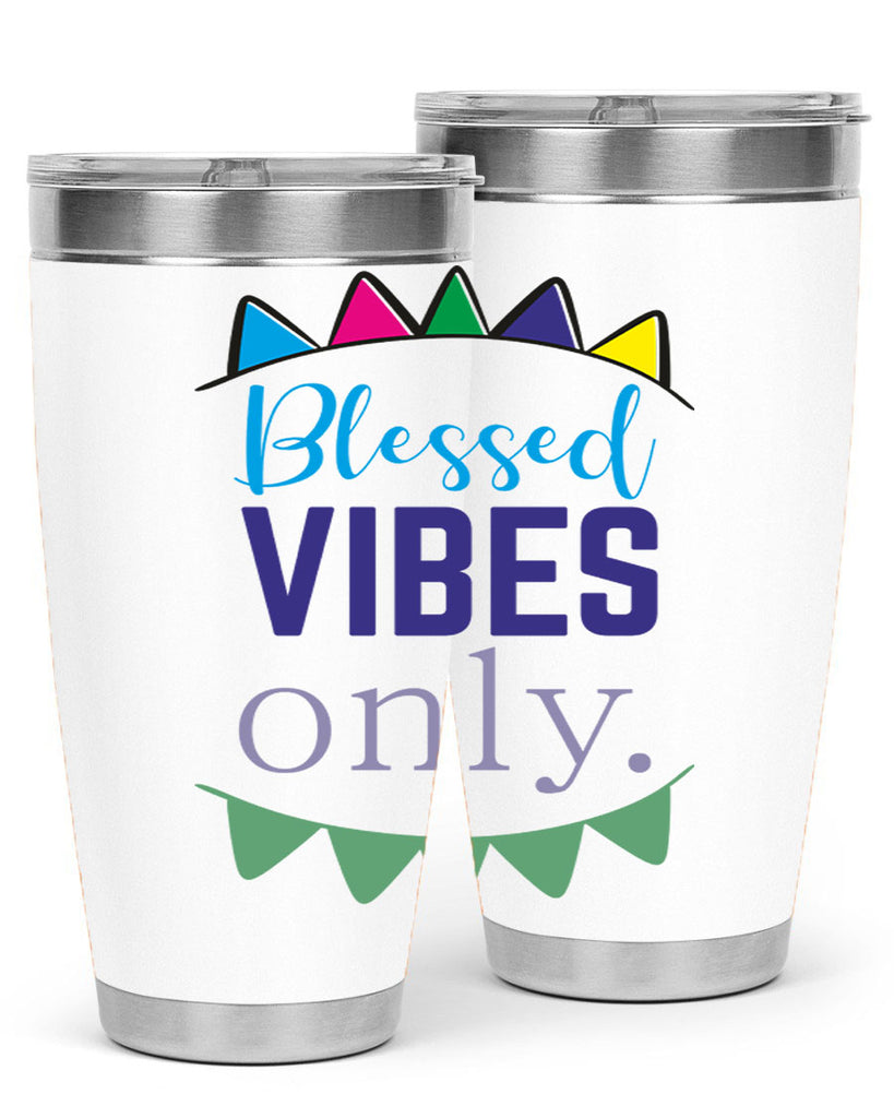 blessd vibes only- black words phrases- Cotton Tank