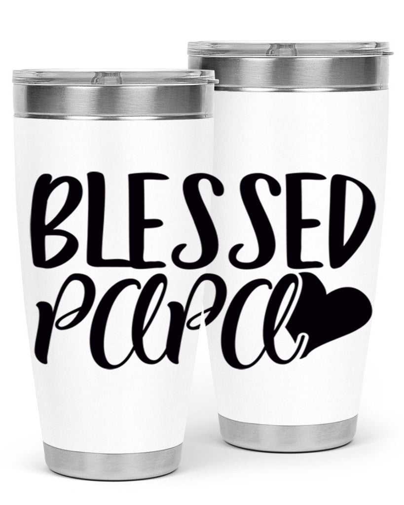 blessed papa 70#- grandpa - papa- Tumbler